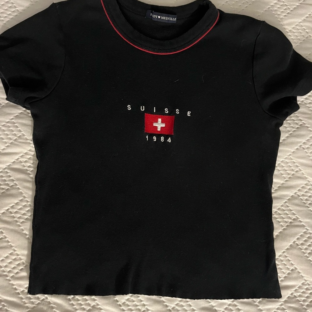 Brandy Melville, small black baby tee